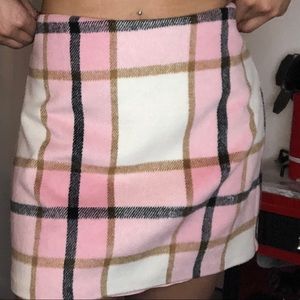 F21 Plaid Wooly Skirt